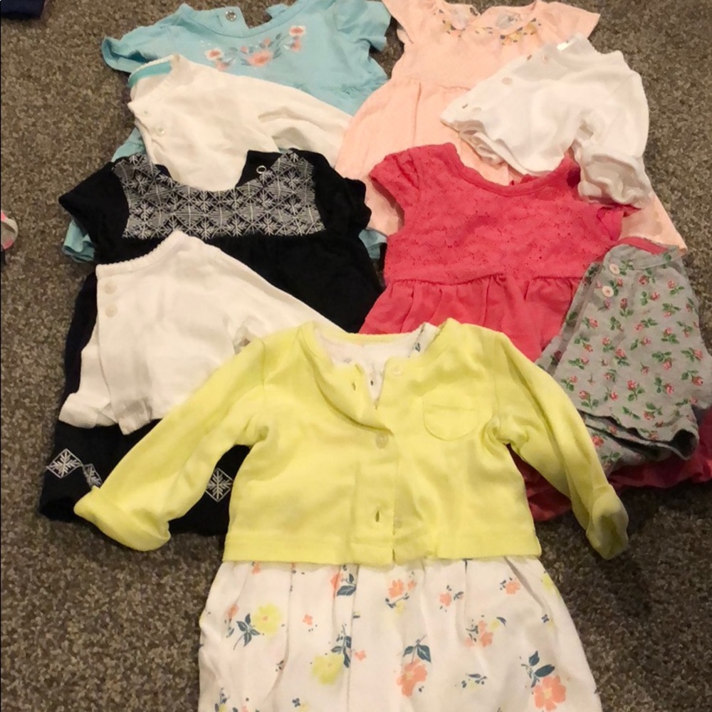 5 Sets- Bodysuit dresses and matching cardigans